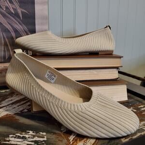 Danskin Hope knit Slip-on Ballet Flats Vegan Memory Foam Comfort Shoes US W10